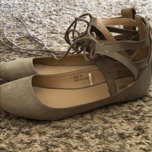 Lace up flats